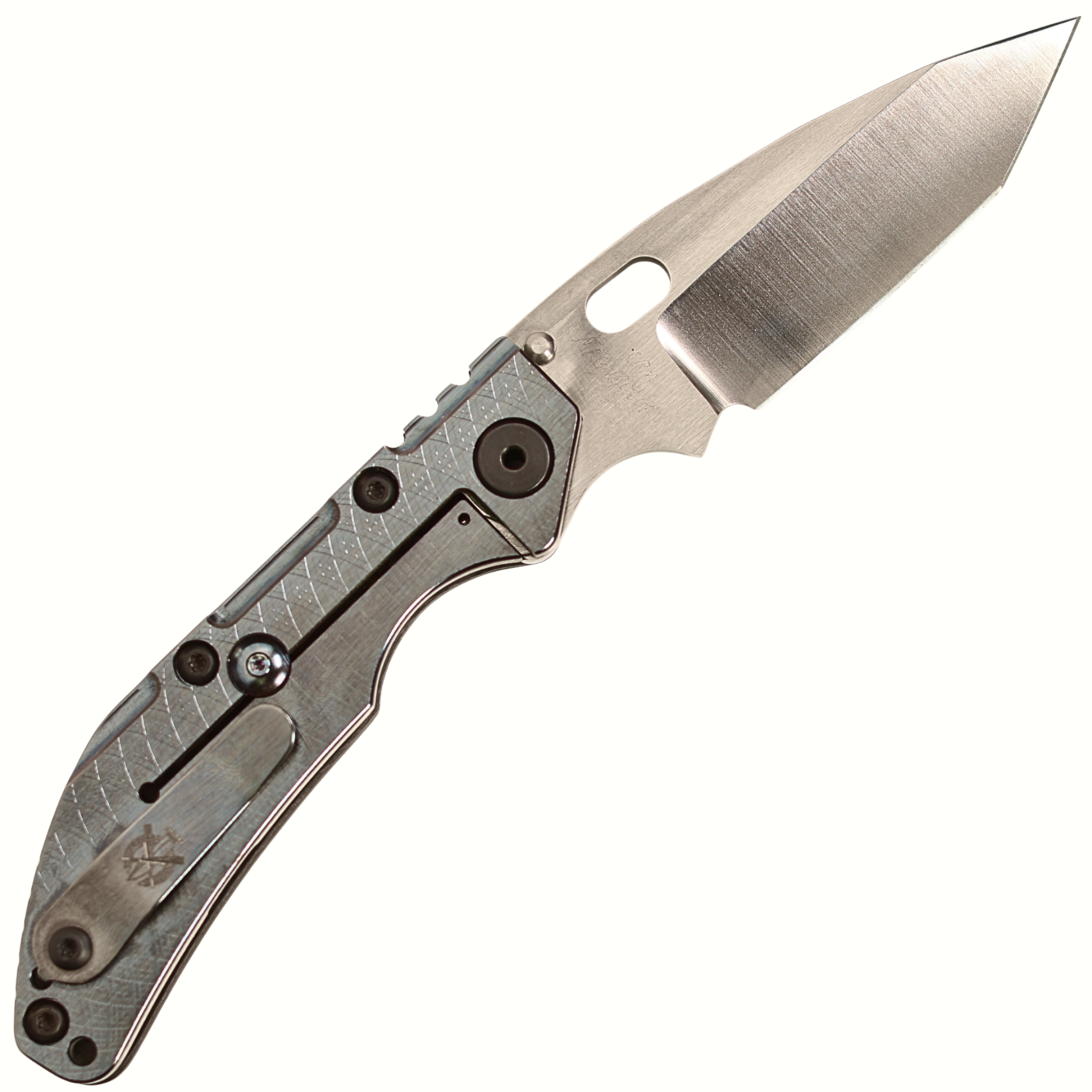 Dwyer Custom Goods Model BBNL - CPM Magnacut Tanto V Ground - DCG Electric Black Titanium Handle - 25076 2 Dwyer Custom Goods Model BBNL - CPM Magnacut Tanto V Ground - DCG Electric Black Titanium Handle - 25076 - Image 2